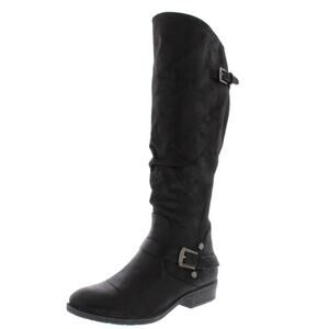 BareTraps Black Yanessa Women Tall Slouch Riding Boots Womens Size 6 Wider Calf
